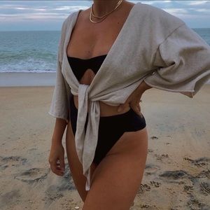 Something Navy Wrap Top